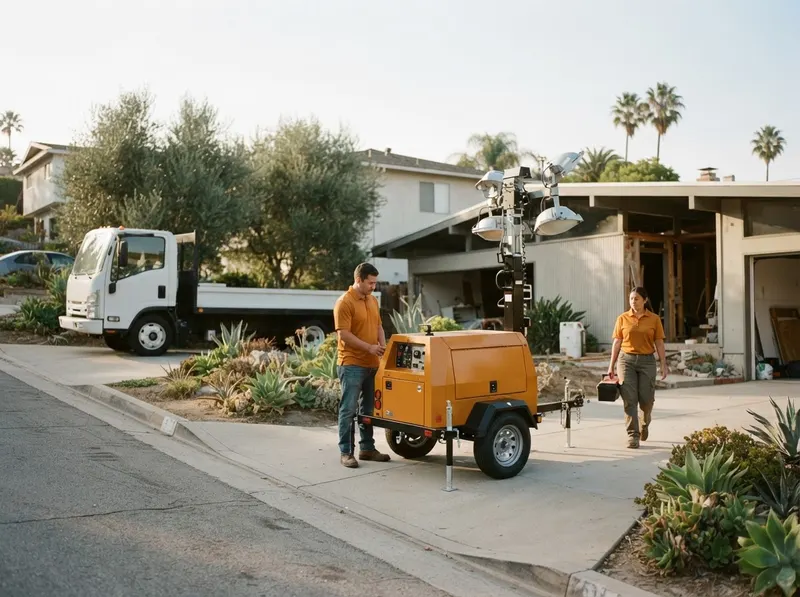 Site Power and Light Tower Rental in los Angeles, CA